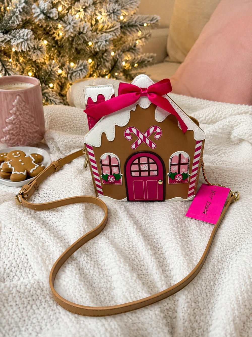 Betsey Johnson Gingerbread House Crossbody Purse NWT Christmas Holiday Bag